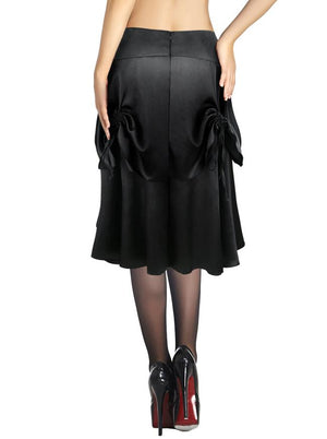 Women's Victorian Steampunk Gothic Vintage Solid Asymmetrical High Low Corset Skirt