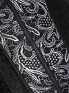 Steampunk Steel Boned Jacquard Weave Unique Pattern Black Corset