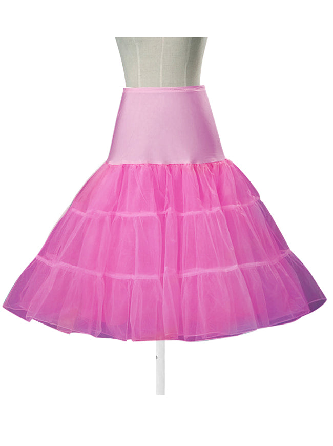 50s Vintage Rockabilly Petticoat Tutu Crinoline Underskirt Slips Pink