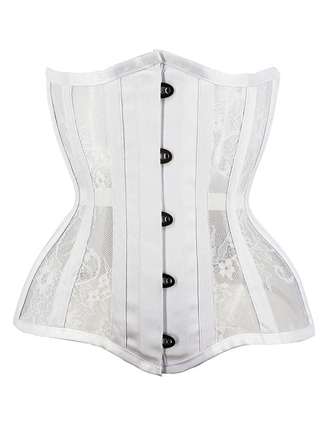 Sexy 14 Steel Boned See-through Mesh Lace Up Underbust Corset