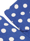 1950s Retro Sleeveless Polka Dot Print Rockabilly Dress