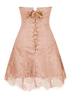 Retro Victorian Stripe Lace Short Corset Dress Homecoming Dress