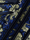 Gothic Victorian Renaissance Halter Floral Lace Up Bustier Corset Waist