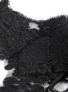 Women's Victorian Gothic High Neck Black Lace Shoulder Chain Cape Corset Shrug