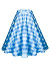 Women Fashion Vintage Plaid Skirt High Waist Flowy Knee Length Casual Checkered Skirt