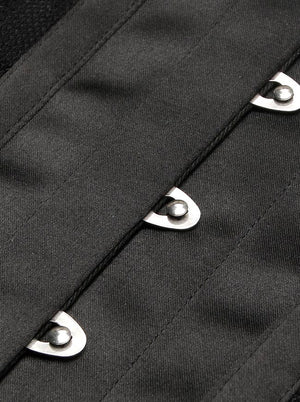 14 Steel Boned See-through Mesh and Lace Waist Cincher Underbust Corset