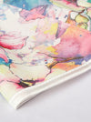 Retro Floral Print Off Shoulder Ruffles Plastic Boned Burlesque Corset