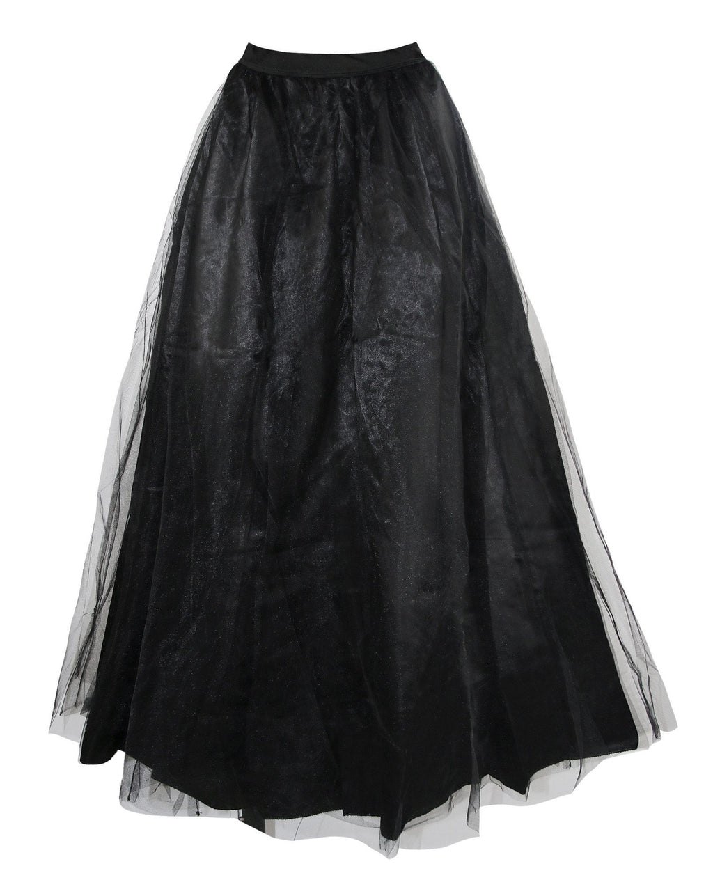 Women's Vintage Layered Tulle High Waisted Maxi Tutu Skirt Dress