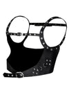 Steampunk PU Leather Strappy Tank Eyelet Buckle Corset Belt Harness
