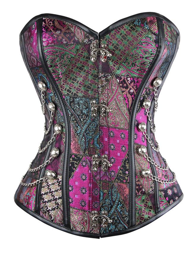 Online Sale upto 70% on Pink Faux Leather Underbust Latex Corset