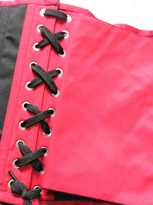 Satin Embroidery Underbust Corset for Women Steel Boned Waist Trainer Corset