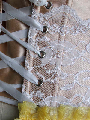 Fashion Lace Ruffle Trim Underbust Corset