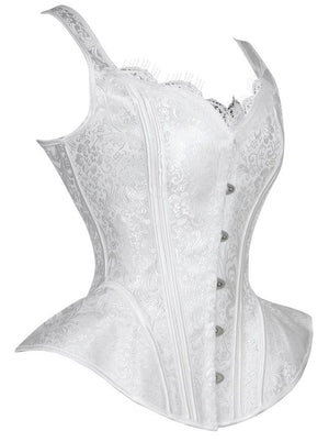 Victorian Vintage Shoulder Straps Wedding Overbust Corset Top