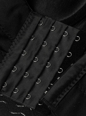 Punk Y2K Rock Bustier Chain Vest Clubwear Party Cami Tube Crop Top Black