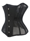 14 Steel Bones See-through Mesh Breathable Lace Up Waist Training Corset