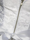Wedding White Zipper Strapless Plastic Boned Overbust Corset