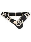 Deluxe Rhinestone Elastic Waist Cincher Belt with Golden Alloy Buckle Waist Belt