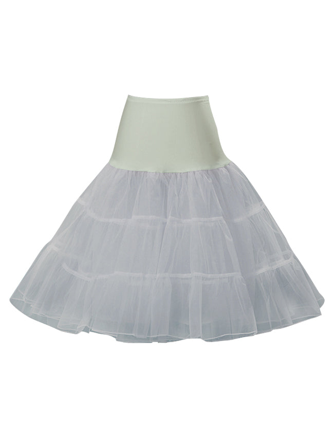 Women 50s Vintage Rockabilly Petticoat Tutu Grey Graceful Cute Tulle Skirt