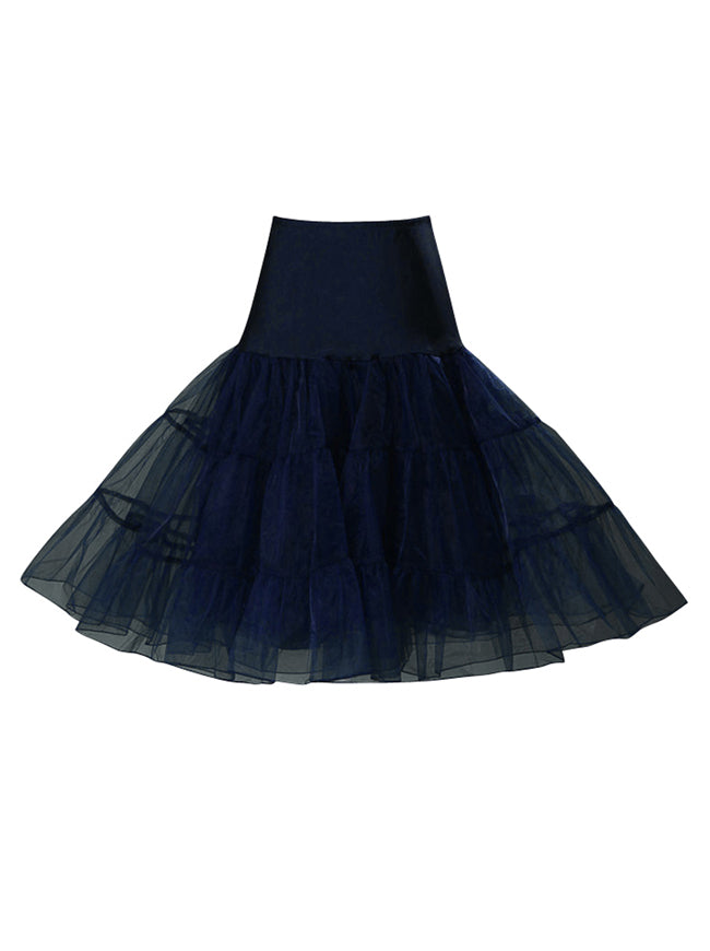 Women 50s Plus Size Vintage Rockabilly Petticoat Tutu Graceful Cute Tulle Skirt