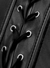 Women's Steampunk Steel Boned Faux Leather Zipper-up Overbust Corset Vest