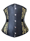 Gothic Leather Underbust Lace Waist Training Cincher Corset for Weight Loss