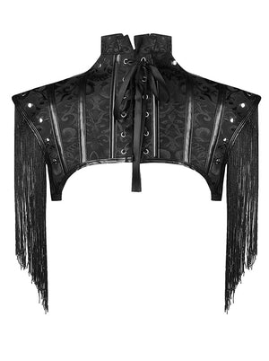Rivet Corset Shrug Women's Steampunk Gothic Leather Costume Shoulder Jacket Shrug Armor