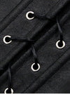 Vintage Plus Size Faux Leather Lace Up Zipper Vest Corset Top
