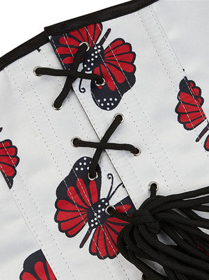 Women's Sexy Strapless Butterfly Print Body Shaper Corset Top