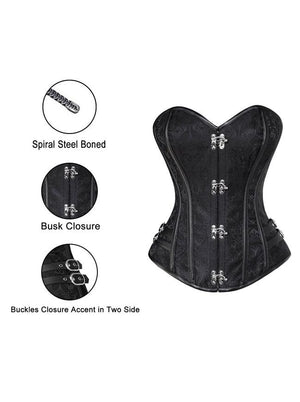 Women's Spiral Steel Boned Steampunk Goth Halloween Burlesque Corset