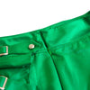 Women's Vintage Gothic Punk Green Asymmetry Lace Patchwork Slim Fit Skirt