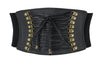 Women's Steampunk Wide Cincher Belt Lace-up Leather Corset Belt